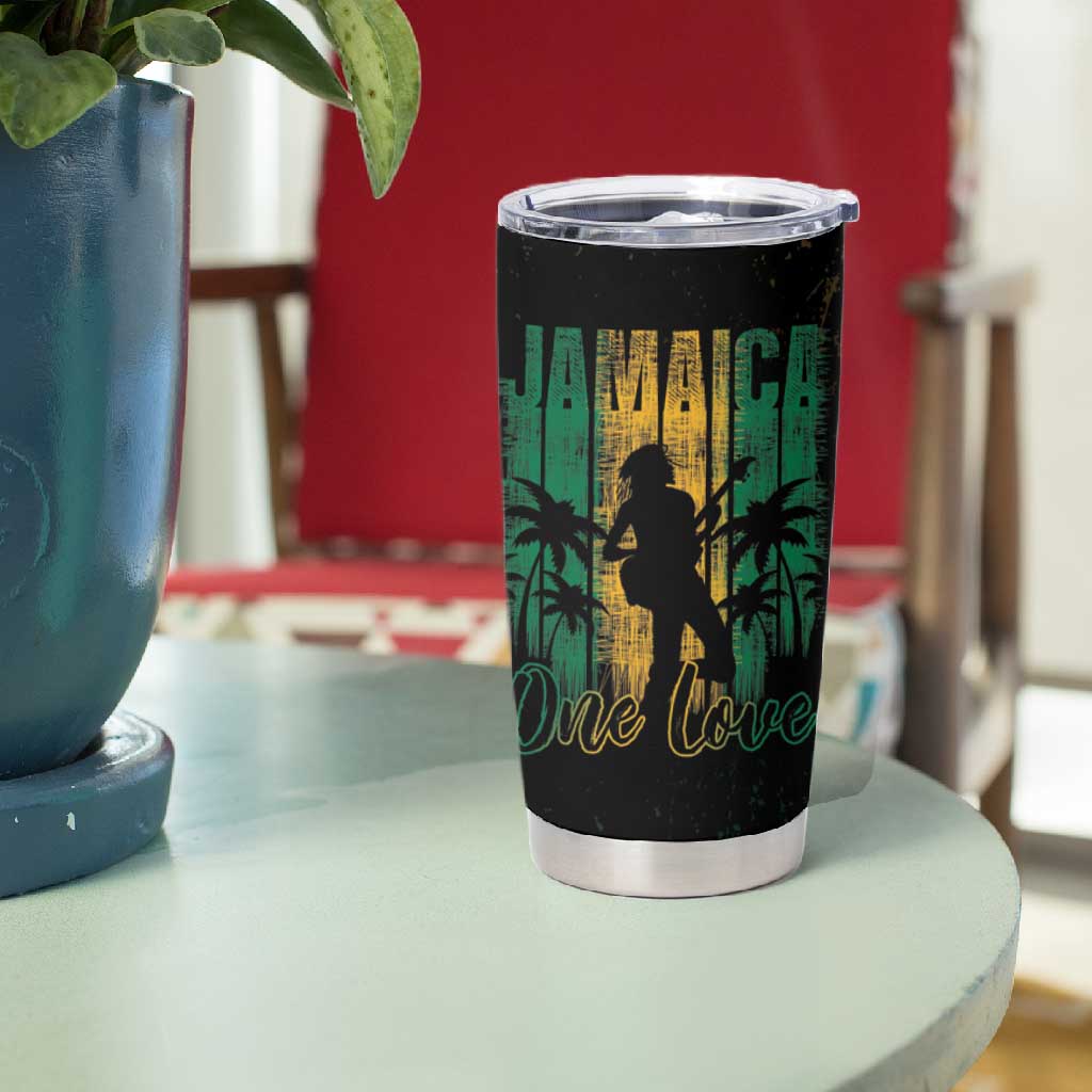 Afro-Jamaican One Love Grunge Tumbler Cup Jamrock - African Pride