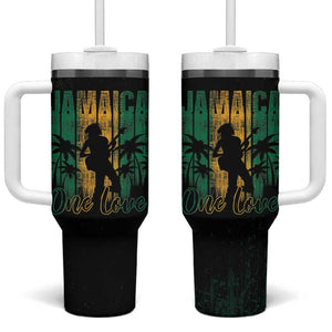 Afro-Jamaican One Love Grunge Tumbler With Handle Jamrock - African Pride