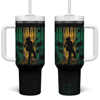 Afro-Jamaican One Love Grunge Tumbler With Handle Jamrock - African Pride