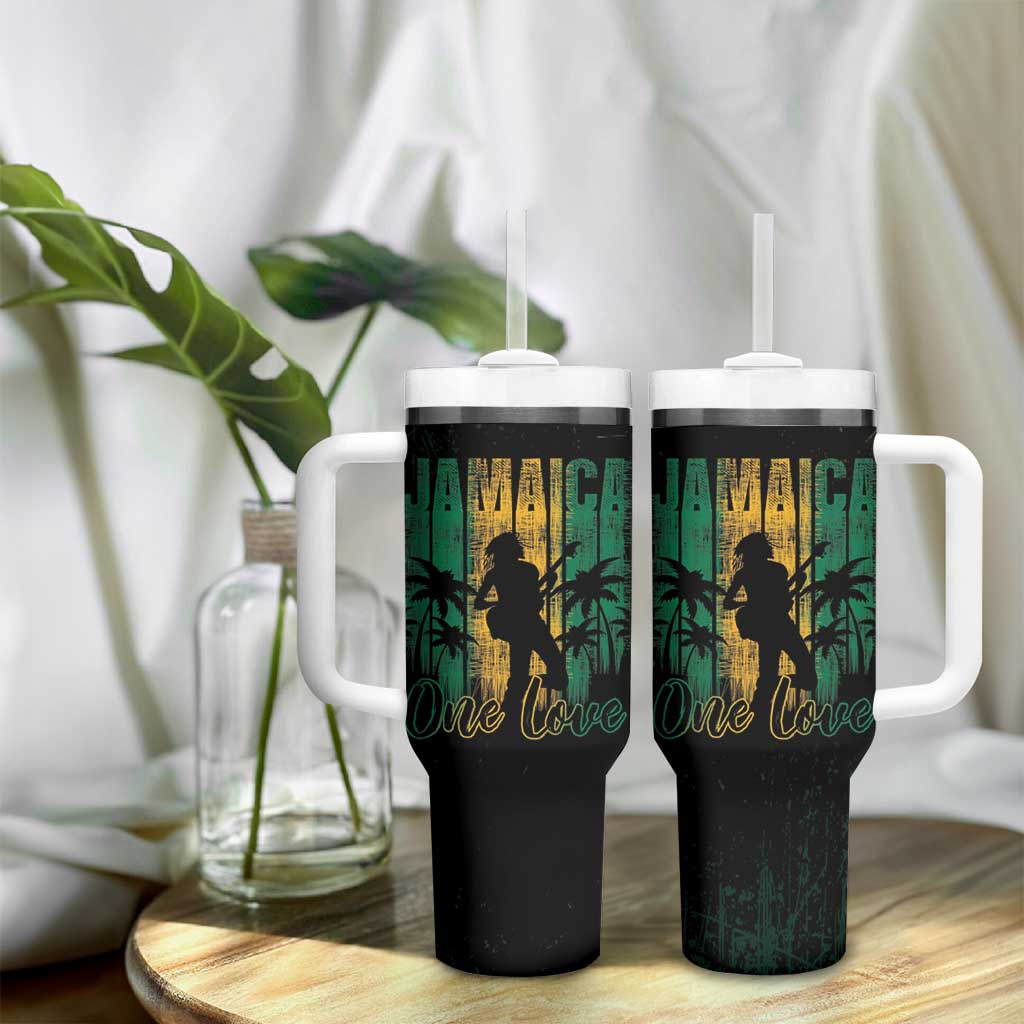 Afro-Jamaican One Love Grunge Tumbler With Handle Jamrock - African Pride