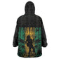 Afro-Jamaican One Love Grunge Wearable Blanket Hoodie Jamrock - African Pride