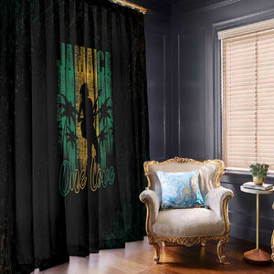 Afro-Jamaican One Love Grunge Window Curtain Jamrock - African Pride