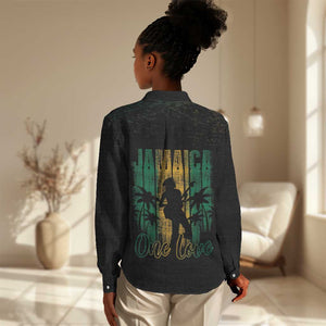 Afro-Jamaican One Love Grunge Women Casual Shirt Jamrock - African Pride