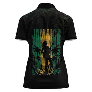 Afro-Jamaican One Love Grunge Women Polo Shirt Jamrock - African Pride