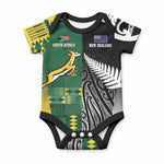 Custom Rugby South Africa New Zealand Greatest Rivals Baby Onesie Tribal Motifs
