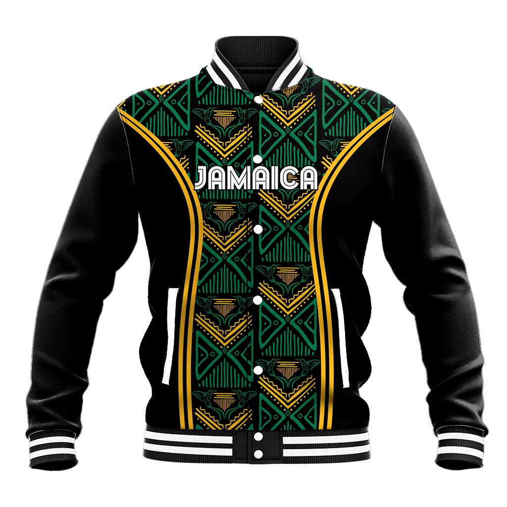 Afro-Jamaica Custom Baseball Jacket Reggae Boyz Ethnic Motifs