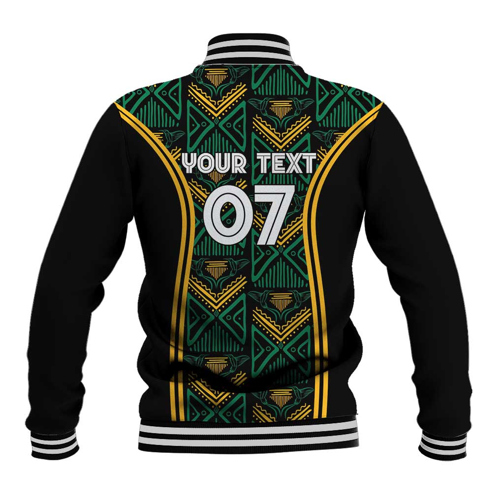 Afro-Jamaica Custom Baseball Jacket Reggae Boyz Ethnic Motifs