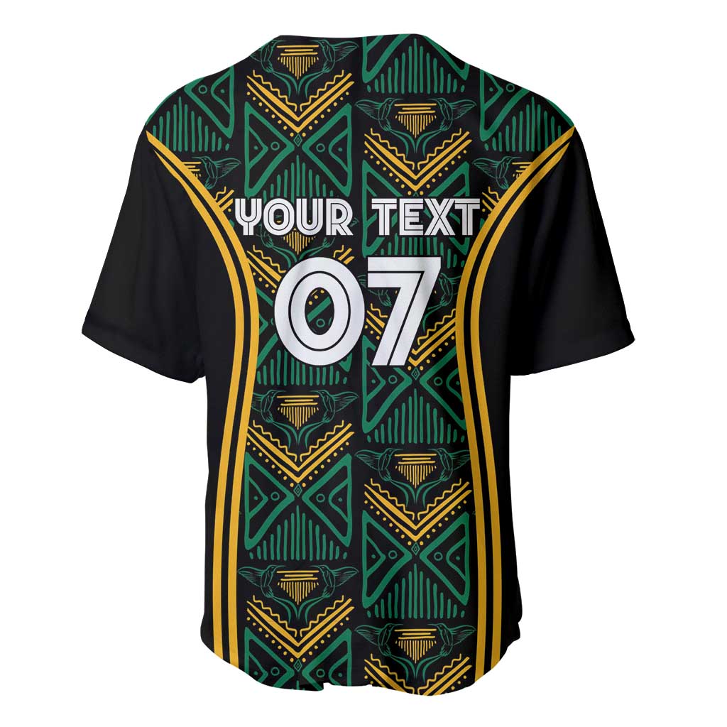 Afro-Jamaica Custom Baseball Jersey Reggae Boyz Ethnic Motifs