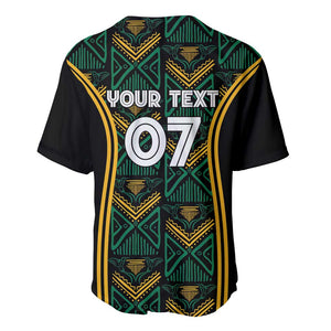 Afro-Jamaica Custom Baseball Jersey Reggae Boyz Ethnic Motifs