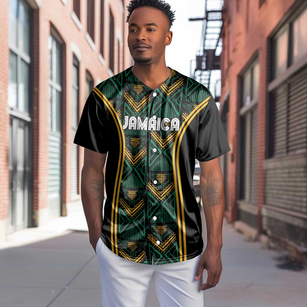 Afro-Jamaica Custom Baseball Jersey Reggae Boyz Ethnic Motifs