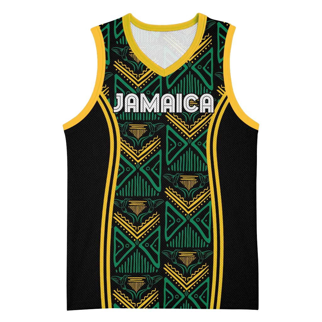 Afro-Jamaica Custom Basketball Jersey Reggae Boyz Ethnic Motifs - African Pride