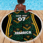 Afro-Jamaica Custom Beach Blanket Reggae Boyz Ethnic Motifs