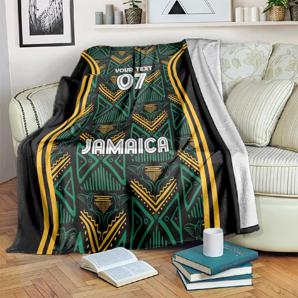 Afro-Jamaica Custom Blanket Reggae Boyz Ethnic Motifs
