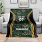 Afro-Jamaica Custom Blanket Reggae Boyz Ethnic Motifs