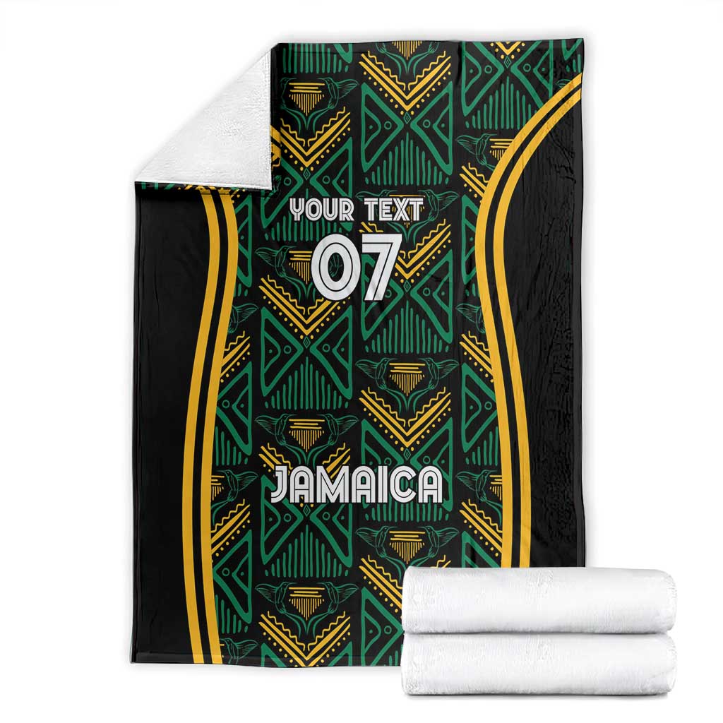 Afro-Jamaica Custom Blanket Reggae Boyz Ethnic Motifs