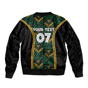 Afro-Jamaica Custom Bomber Jacket Reggae Boyz Ethnic Motifs