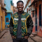 Afro-Jamaica Custom Bomber Jacket Reggae Boyz Ethnic Motifs