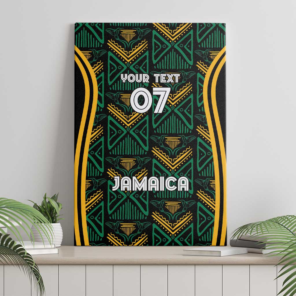 Afro-Jamaica Custom Canvas Wall Art Reggae Boyz Ethnic Motifs