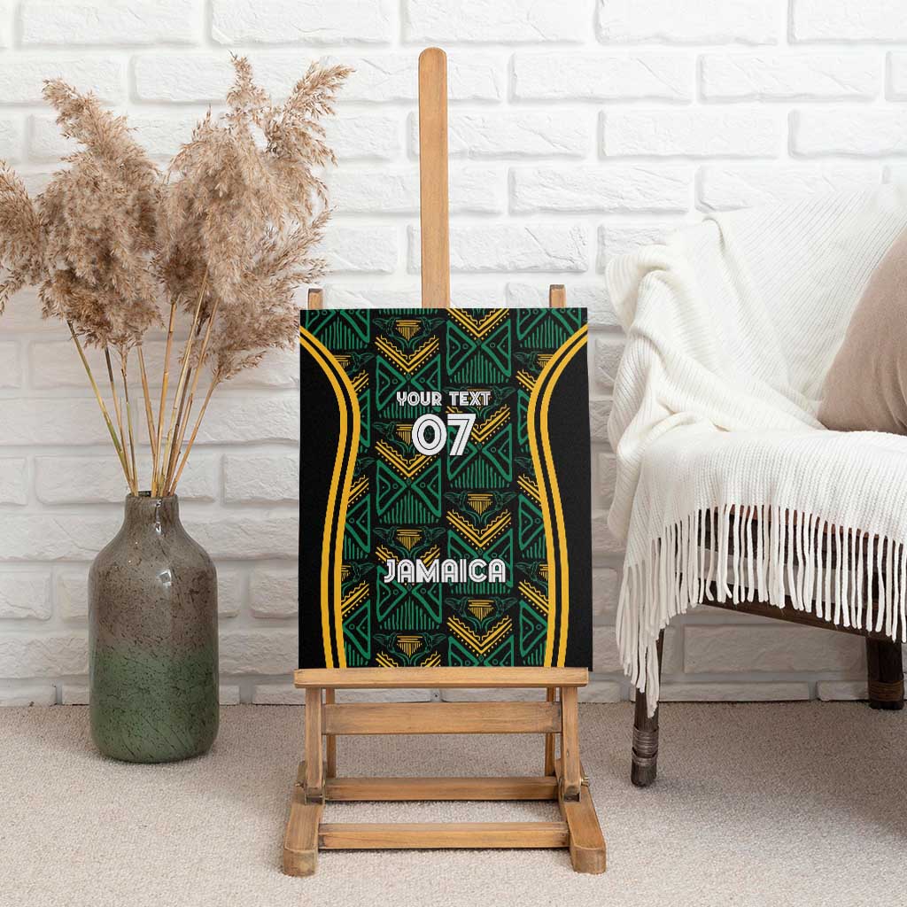 Afro-Jamaica Custom Canvas Wall Art Reggae Boyz Ethnic Motifs
