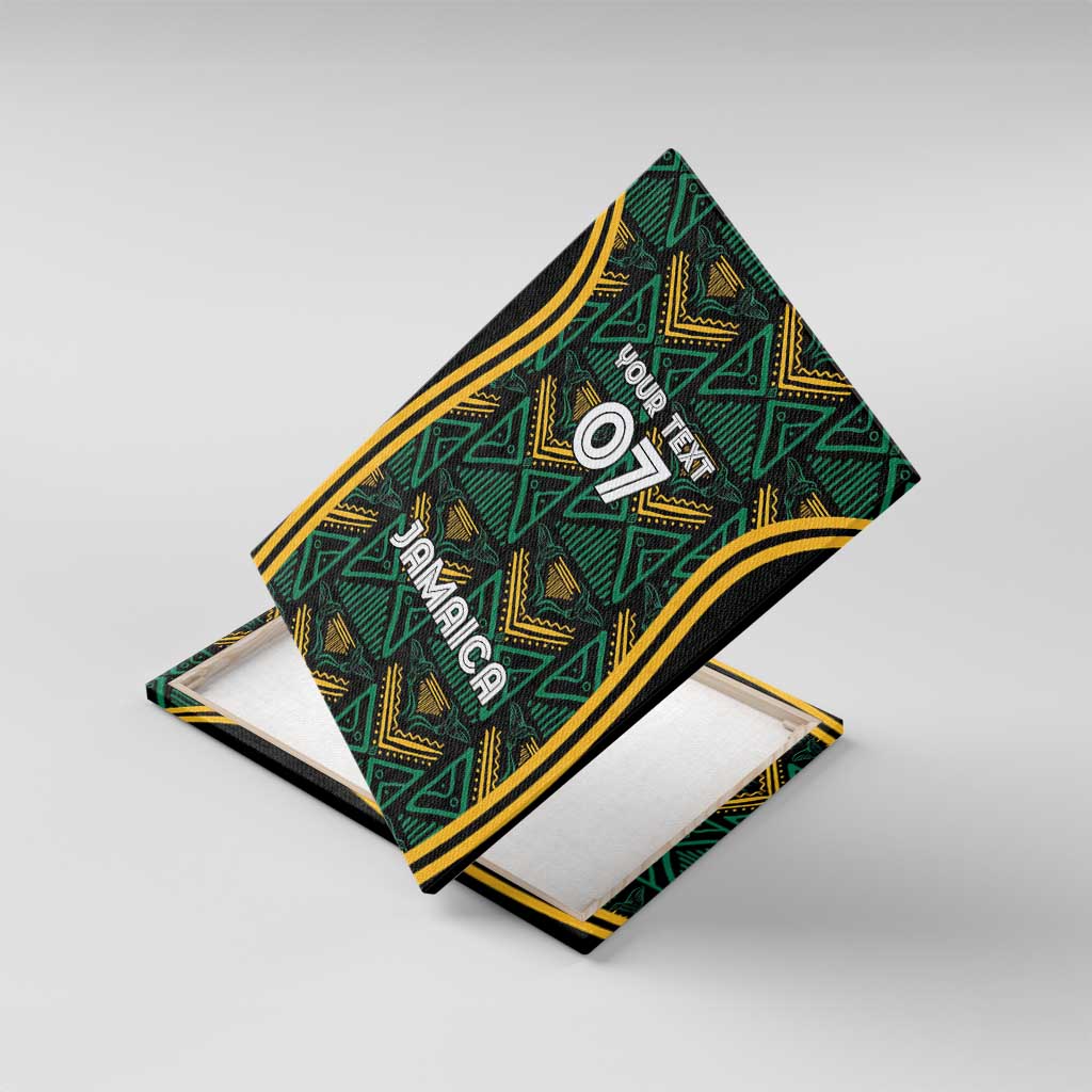 Afro-Jamaica Custom Canvas Wall Art Reggae Boyz Ethnic Motifs