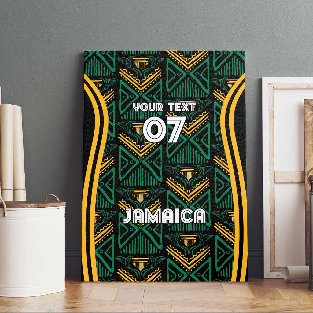Afro-Jamaica Custom Canvas Wall Art Reggae Boyz Ethnic Motifs