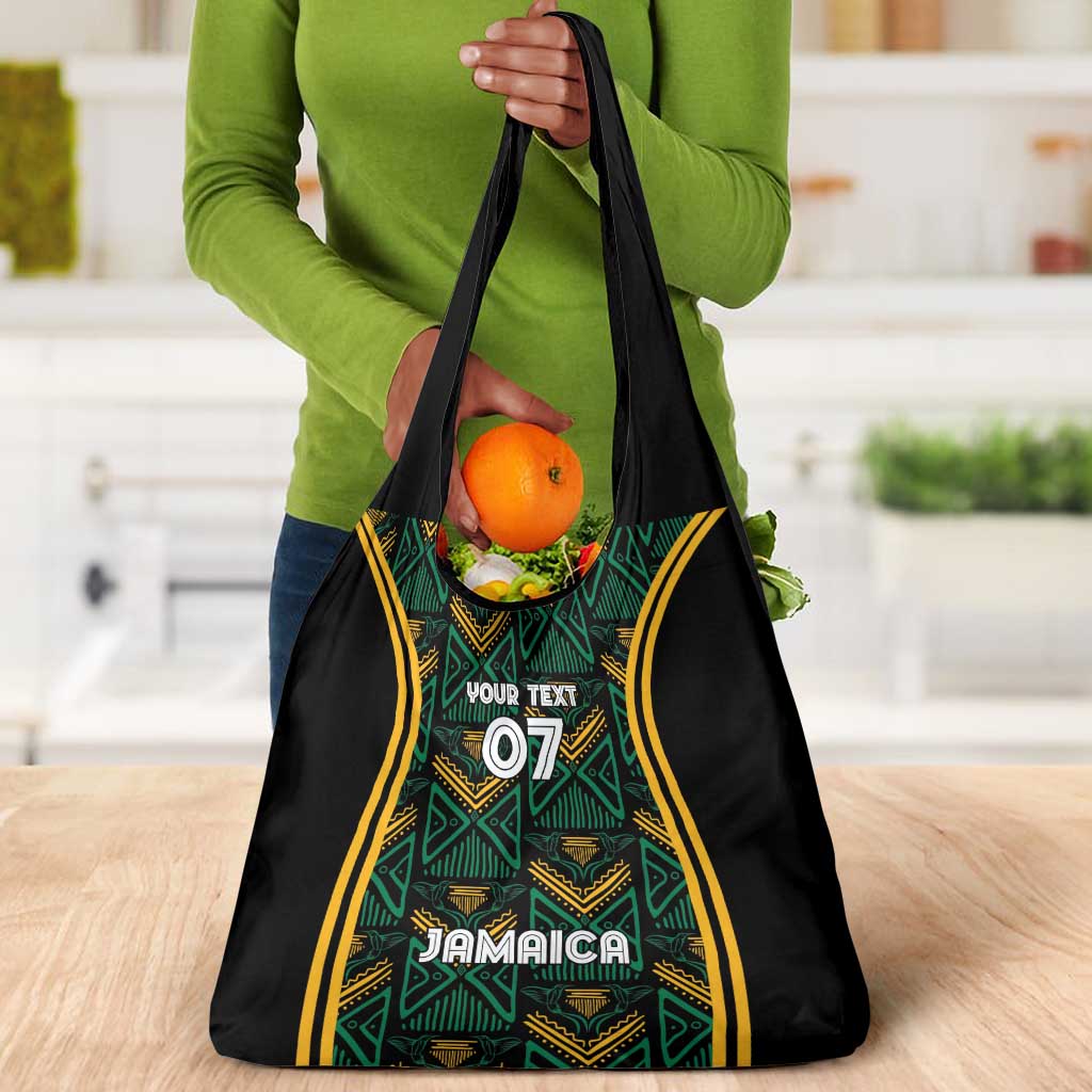 Afro-Jamaica Custom Grocery Bag Reggae Boyz Ethnic Motifs