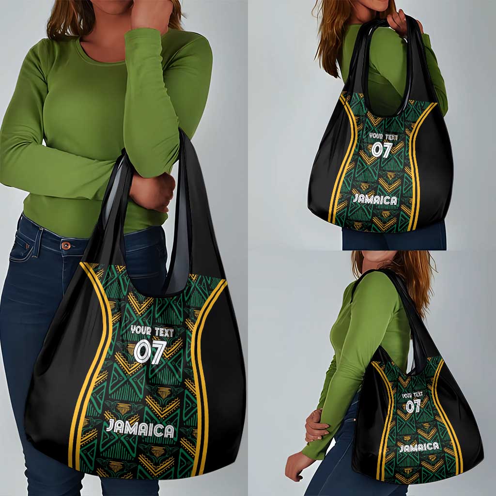 Afro-Jamaica Custom Grocery Bag Reggae Boyz Ethnic Motifs
