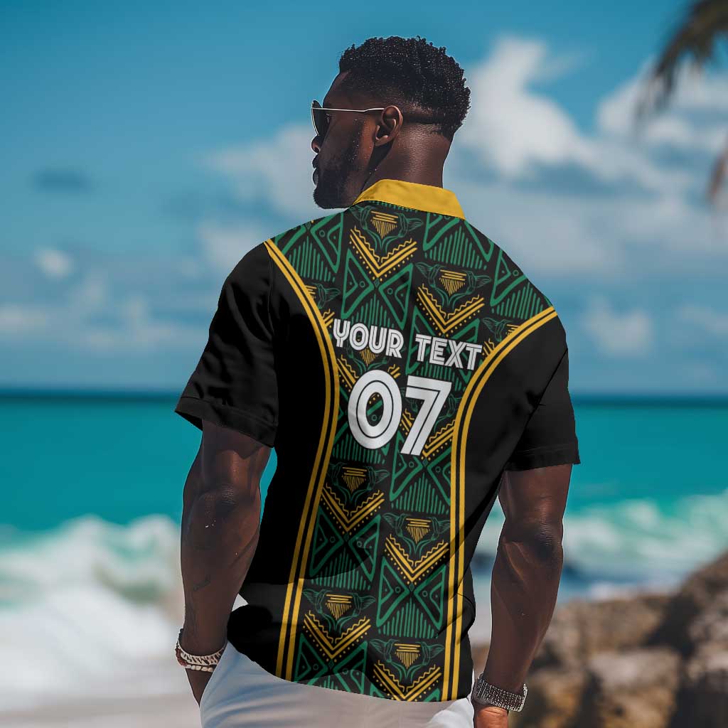 Afro-Jamaica Custom Hawaiian Shirt Reggae Boyz Ethnic Motifs