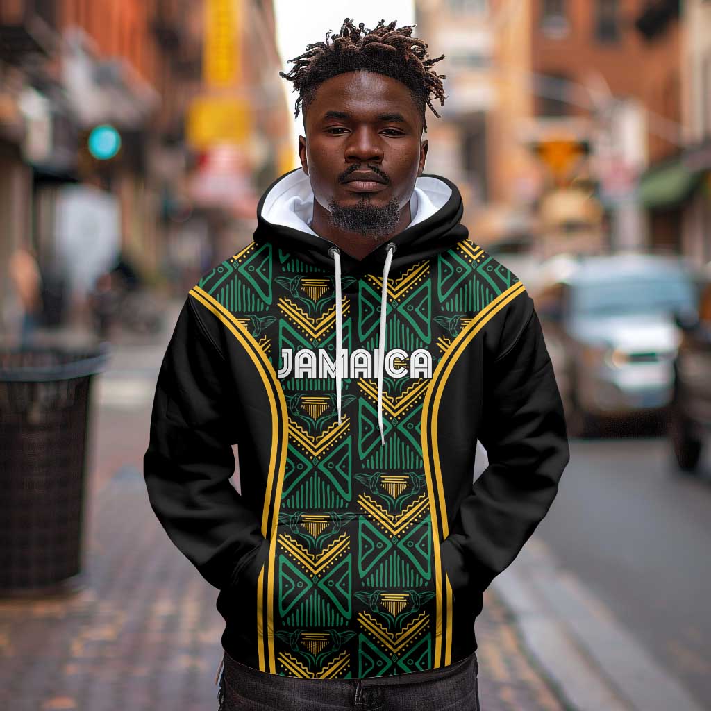 Afro-Jamaica Custom Hoodie Reggae Boyz Ethnic Motifs