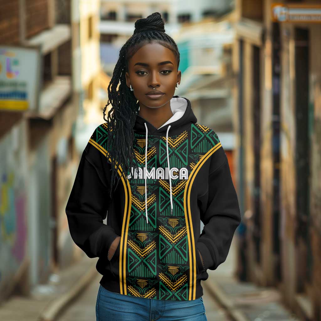 Afro-Jamaica Custom Hoodie Reggae Boyz Ethnic Motifs