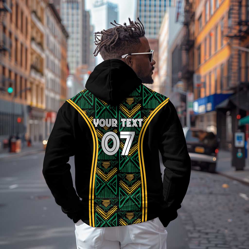Afro-Jamaica Custom Hoodie Reggae Boyz Ethnic Motifs