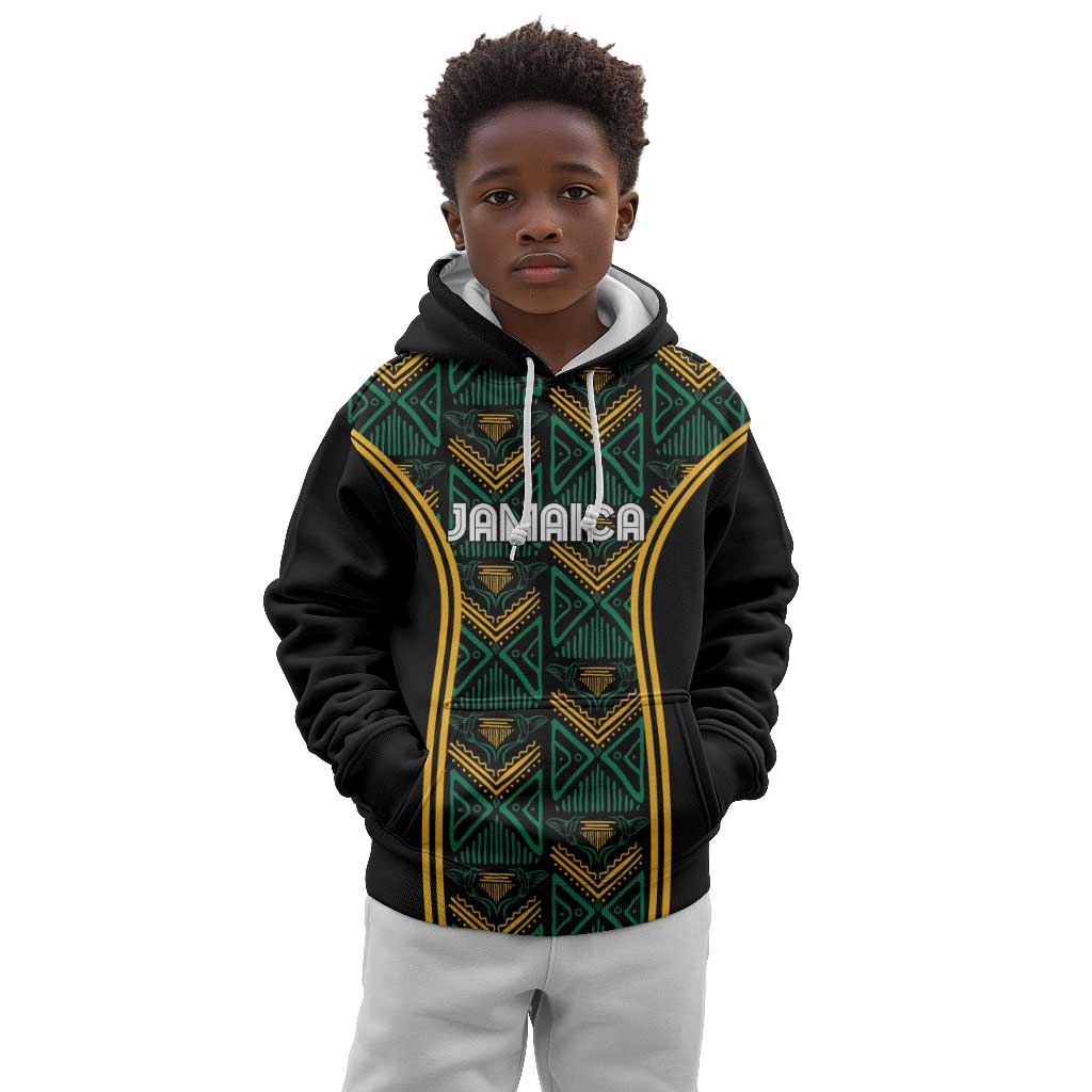 Afro-Jamaica Custom Kid Hoodie Reggae Boyz Ethnic Motifs