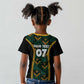 Afro-Jamaica Custom Kid T shirt Reggae Boyz Ethnic Motifs
