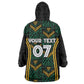 Afro-Jamaica Custom Kid Wearable Blanket Hoodie Reggae Boyz Ethnic Motifs