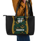 Afro-Jamaica Custom Leather Tote Bag Reggae Boyz Ethnic Motifs