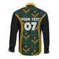 Afro-Jamaica Custom Long Sleeve Button Shirt Reggae Boyz Ethnic Motifs
