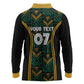 Afro-Jamaica Custom Long Sleeve Polo Shirt Reggae Boyz Ethnic Motifs
