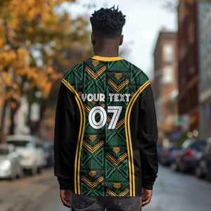 Afro-Jamaica Custom Long Sleeve Shirt Reggae Boyz Ethnic Motifs