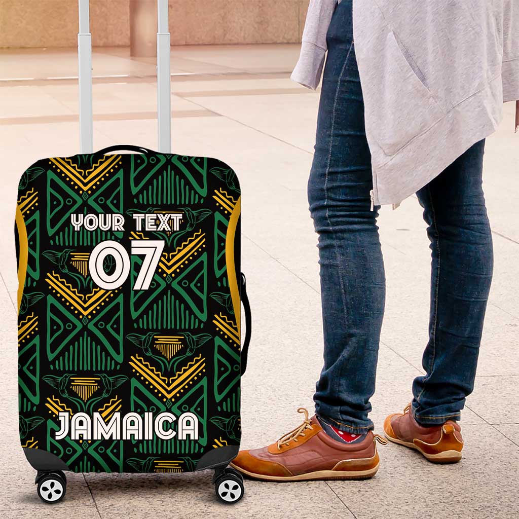 Afro-Jamaica Custom Luggage Cover Reggae Boyz Ethnic Motifs