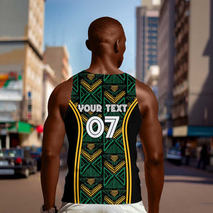 Afro-Jamaica Custom Men Tank Top Reggae Boyz Ethnic Motifs