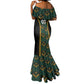 Afro-Jamaica Custom Mermaid Dress Reggae Boyz Ethnic Motifs