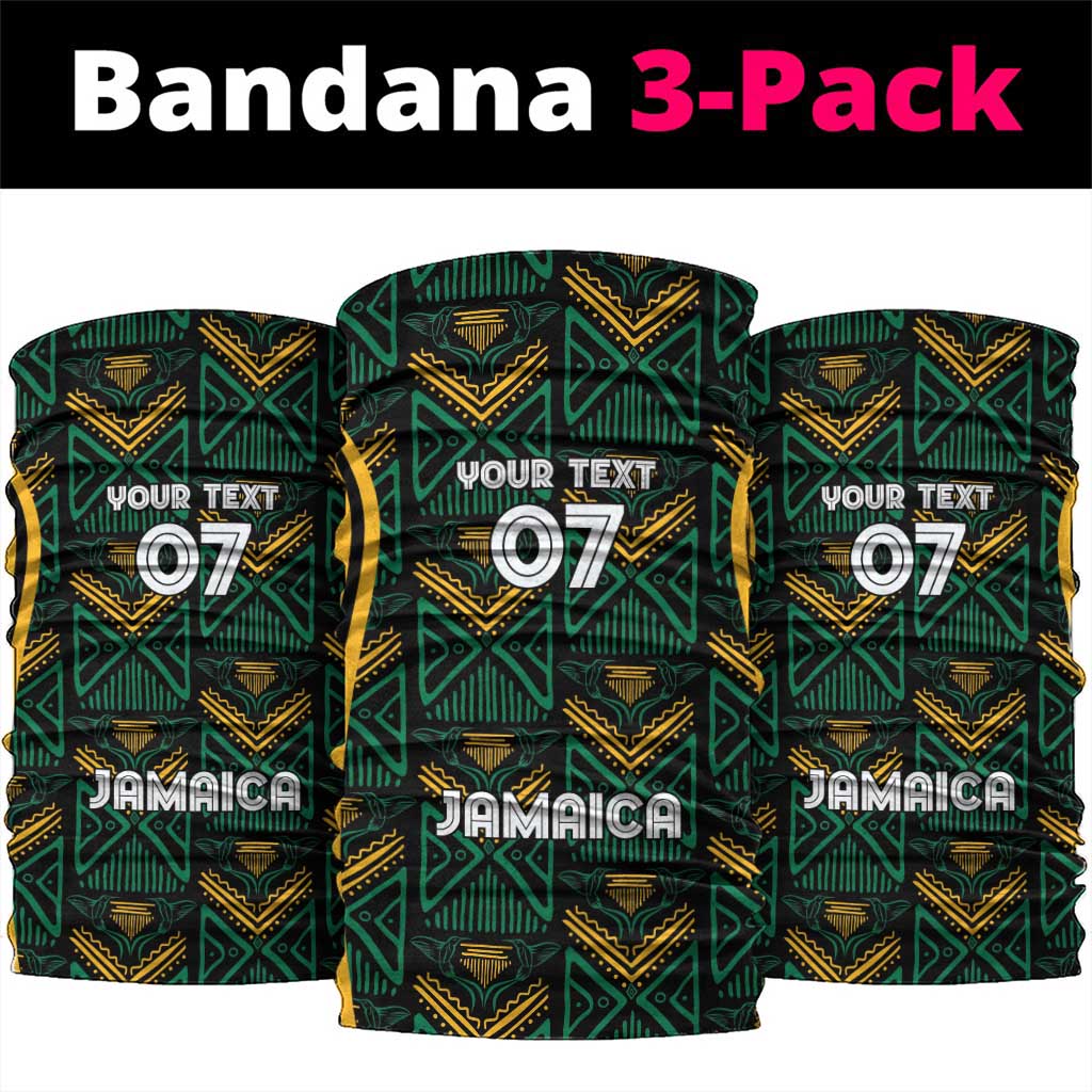 Afro-Jamaica Custom Neck Gaiter Reggae Boyz Ethnic Motifs LT7