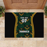 Afro-Jamaica Custom Rubber Doormat Reggae Boyz Ethnic Motifs