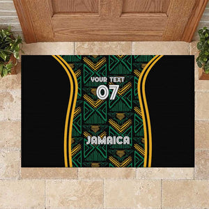 Afro-Jamaica Custom Rubber Doormat Reggae Boyz Ethnic Motifs
