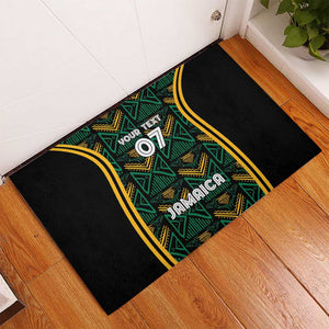 Afro-Jamaica Custom Rubber Doormat Reggae Boyz Ethnic Motifs