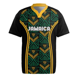 Afro-Jamaica Custom Rugby Jersey Reggae Boyz Ethnic Motifs