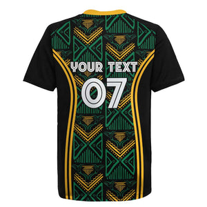 Afro-Jamaica Custom Rugby Jersey Reggae Boyz Ethnic Motifs