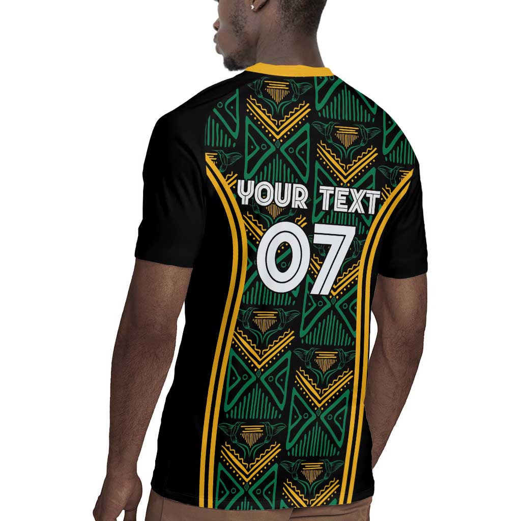 Afro-Jamaica Custom Rugby Jersey Reggae Boyz Ethnic Motifs