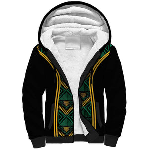 Afro-Jamaica Custom Sherpa Hoodie Reggae Boyz Ethnic Motifs