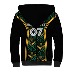 Afro-Jamaica Custom Sherpa Hoodie Reggae Boyz Ethnic Motifs